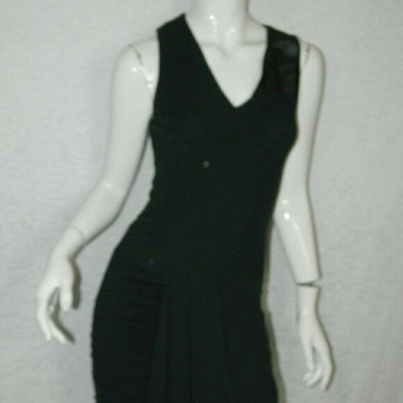 Yigal Azrouel Dress Green with Leather Trim Size 2‎ - Picture 5 of 16